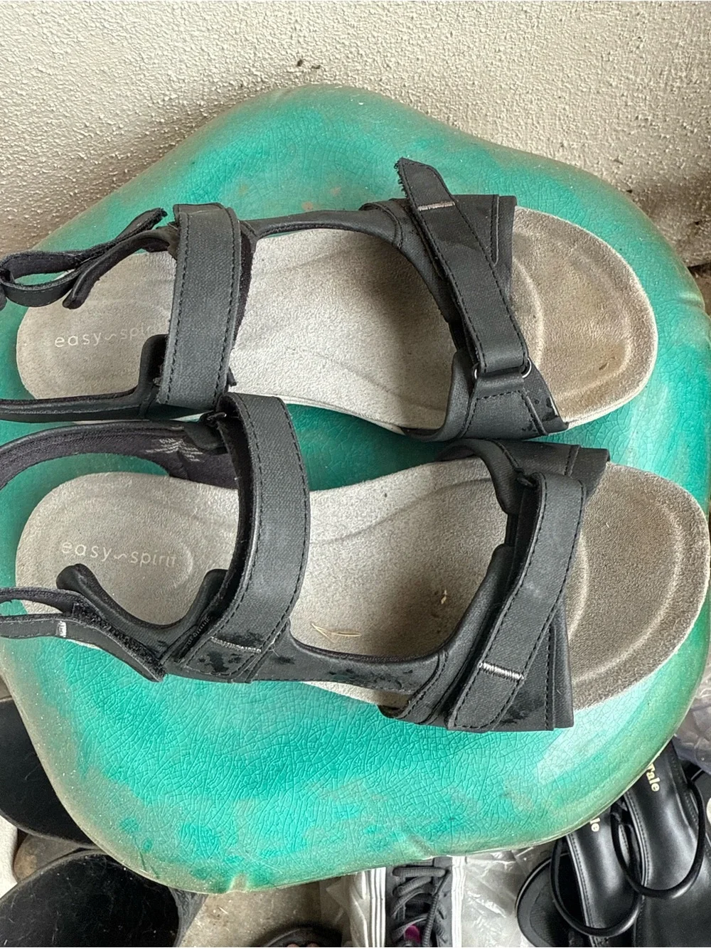 Woman’s Black Adjustable Sport Sandals